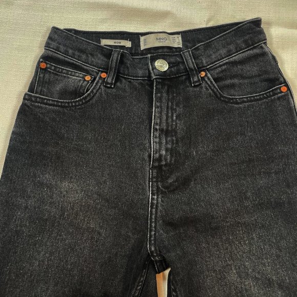 Mango Mom Jeans Dark Denim Sz 1 - Picture 4 of 12